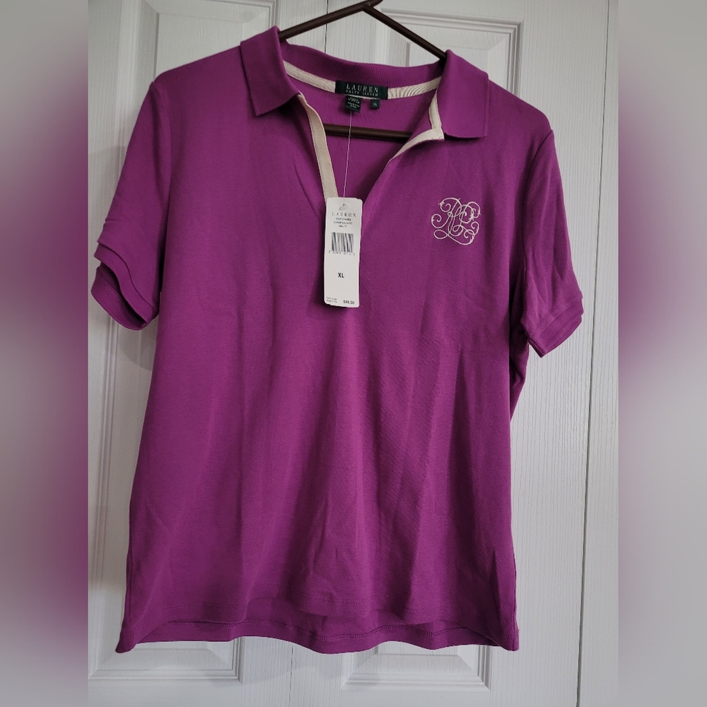 Ralph Lauren Lavender Polo with Monogram